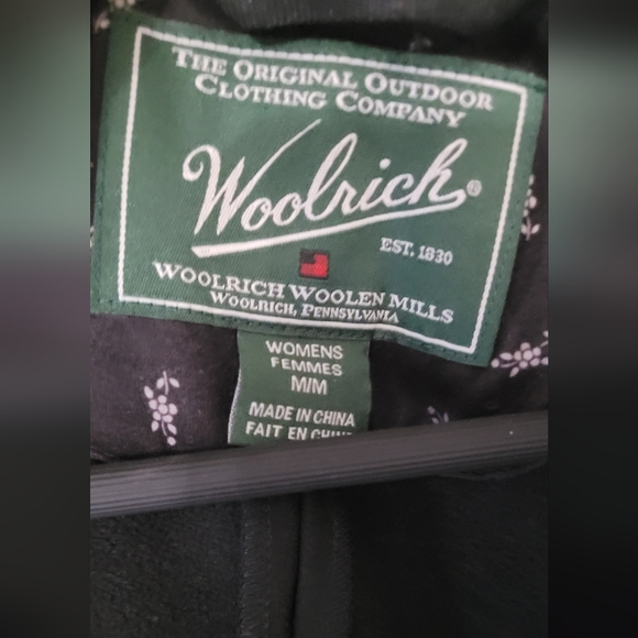 Deadstock Womens medium 3/4 length Woolrich jacket black vintage early 2000s - Picture 3 of 9